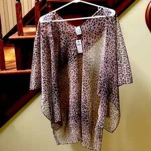Anthropologie Cheetah print cover up